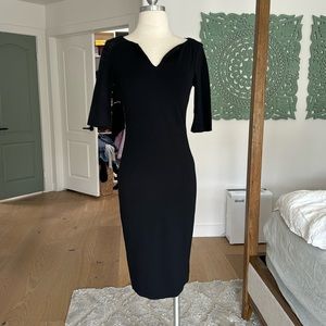 MM La Fleur Nari Dress Black Spring Work Professional Flattering Fitted